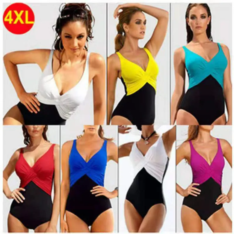 6 Цвета женских купальников плюс жира размера бикини купальник есть большие