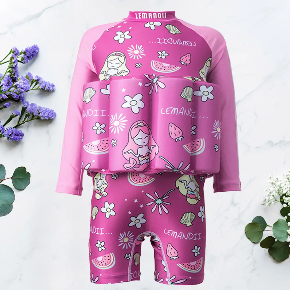 

1pc Baby Boys Swimsuit Buoyant One-piece Swimsuit Swimming Clothes Bath Suits Sun Protection Swimwear for Kids (80-90CM)
