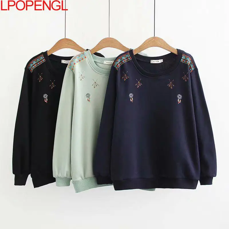 Женский свитшот в стиле Харадзюку осенняя Новинка 2021 модная Повседневная