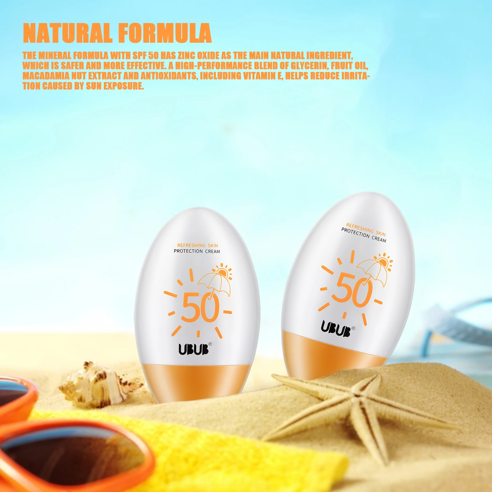 

Facial Body Sunscreen SPF 50 Whitening Sun Cream Sunblock Protective Cream Anti-Aging Oil-control Moisturizing Whitening Skin