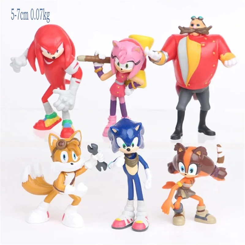 

Фигурка Ежика Sonic, 6 шт./компл., суперзвуковые экшн-фигурки, куклы, Мультяшные фигурки, коллекционные куклы, детская игрушка ежик