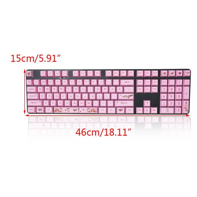 

1 Set Replaceable OEM PBT 108 Keycaps Dye-sublimation Keycap Mechanical Keyboard