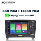 Carplay DSP IPS 4G LTE Android 11,0 8-ядерный 8 ГБ + 128 Гб ПЗУ автомобильный DVD-плеер GPS Bluetooth 5,0 RDS радио wifi для Audi TT 2006 -2015