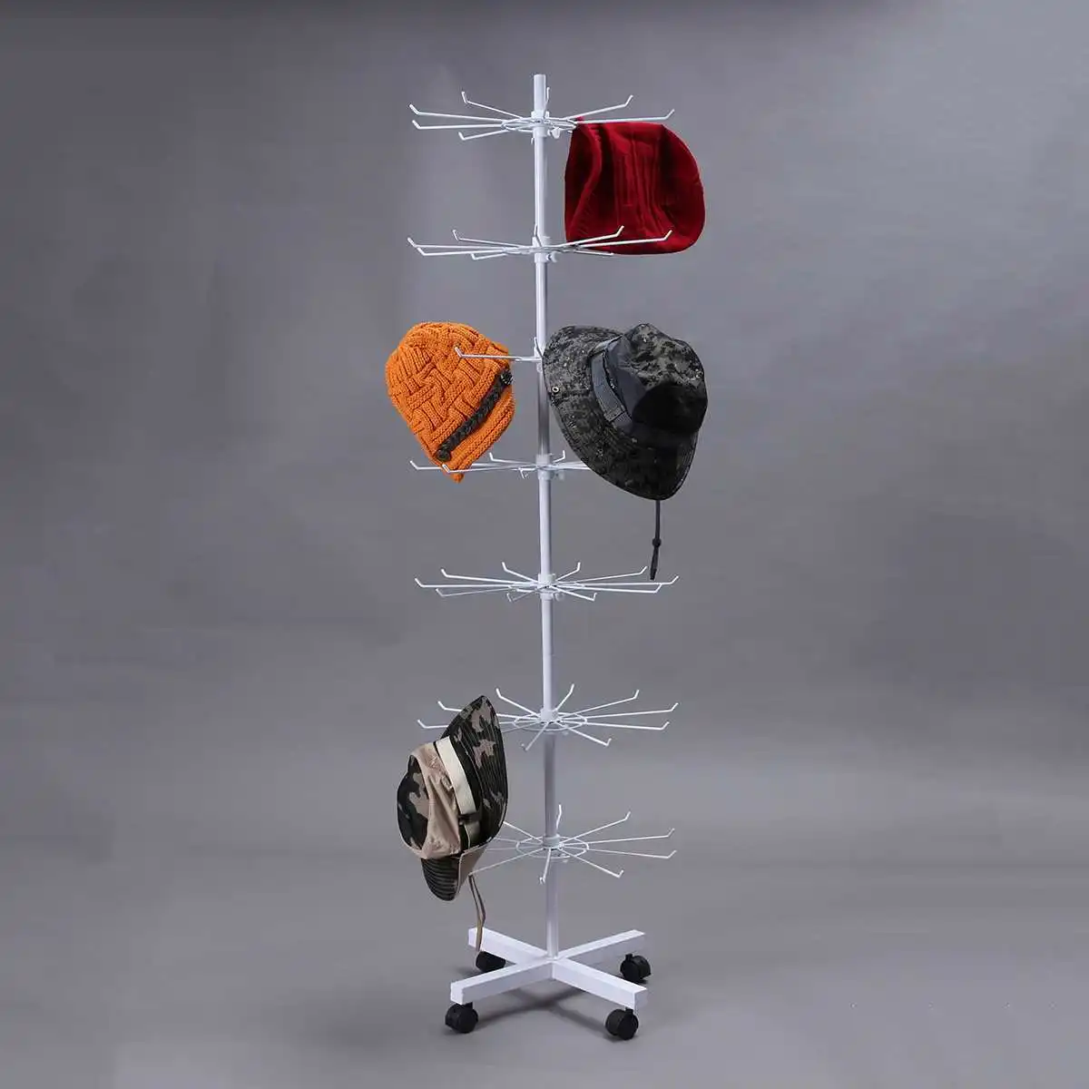 7 слоев 360 ° вращающийся шляпа ювелирные изделия Одежда по розничной цене Дисплей