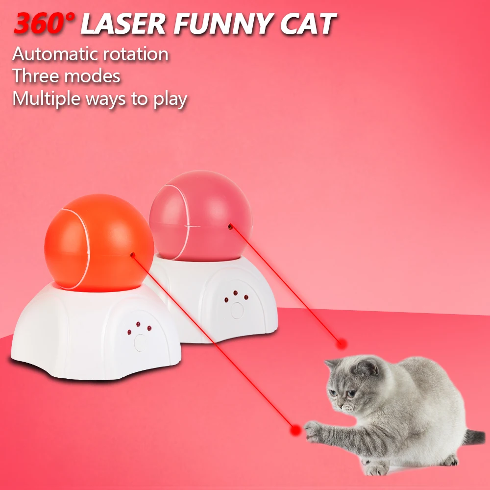 

Laser Ball Toy Cat Toys Pet Supplies 360-degree Rotating Interactive Funny Automatic Smart Teasing