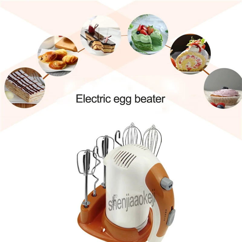 Handheld whisk electric blender mixer food machine egg stirring household mixing dough with 6 tools 220v 300w 1pc | Бытовая техника