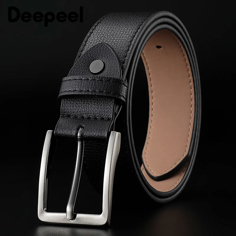 Двухслойный Кожаный ремень с металлической пряжкой Ширина 27 мм 105-300 см |