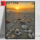 Новинка, алмазная вышивка, мозаика, природный Пляжный Пейзаж, алмазные картины, полная квадратная круглая картина Стразы, художественный Декор
