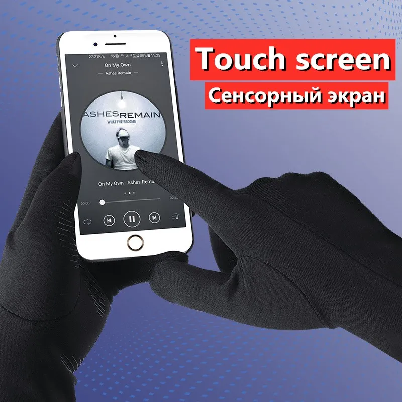 Прямая поставка зимние осенние перчатки для бега с сенсорным экраном легкие