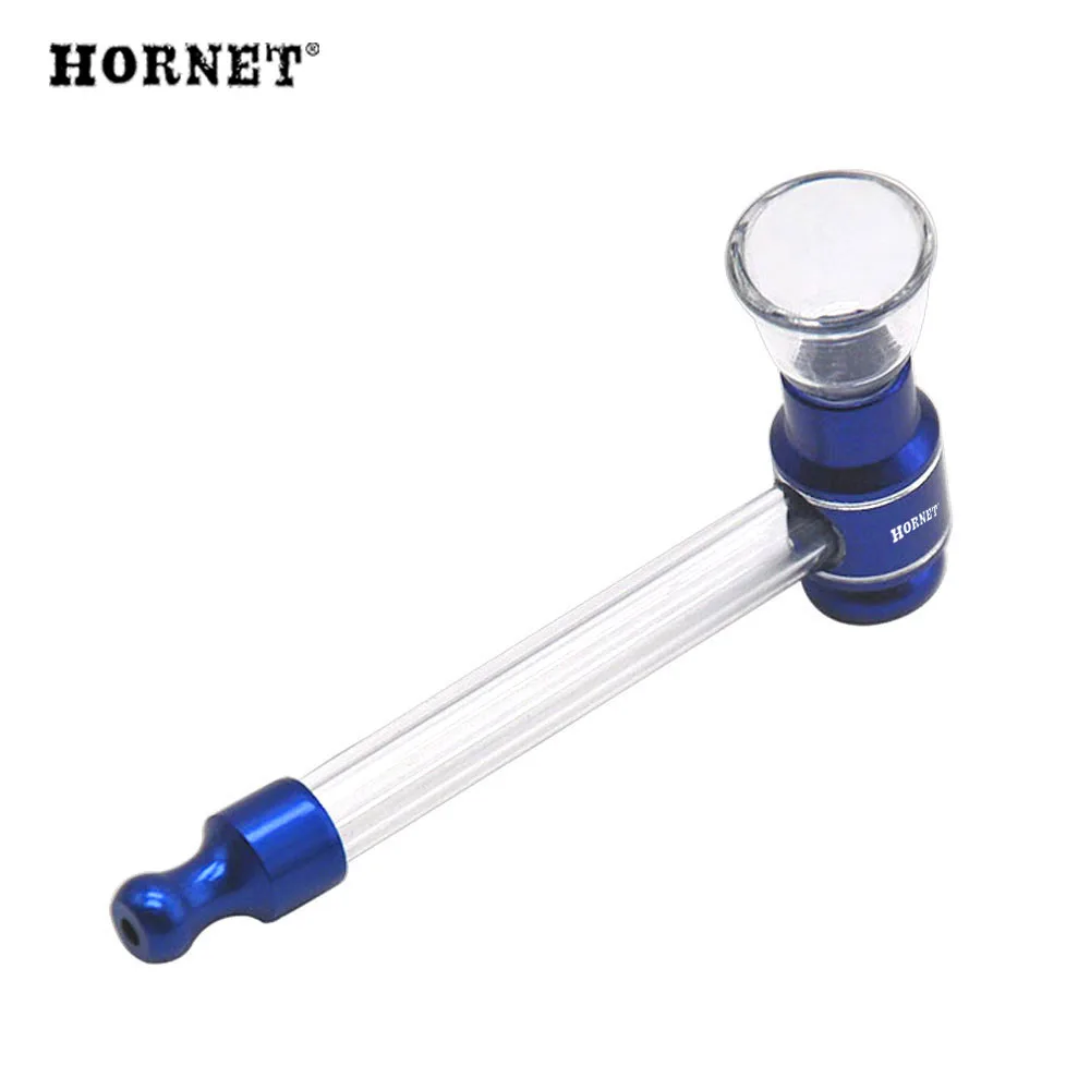 HORNET стеклянные курительные трубки 15 мм Стеклянная Чаша металлическая
