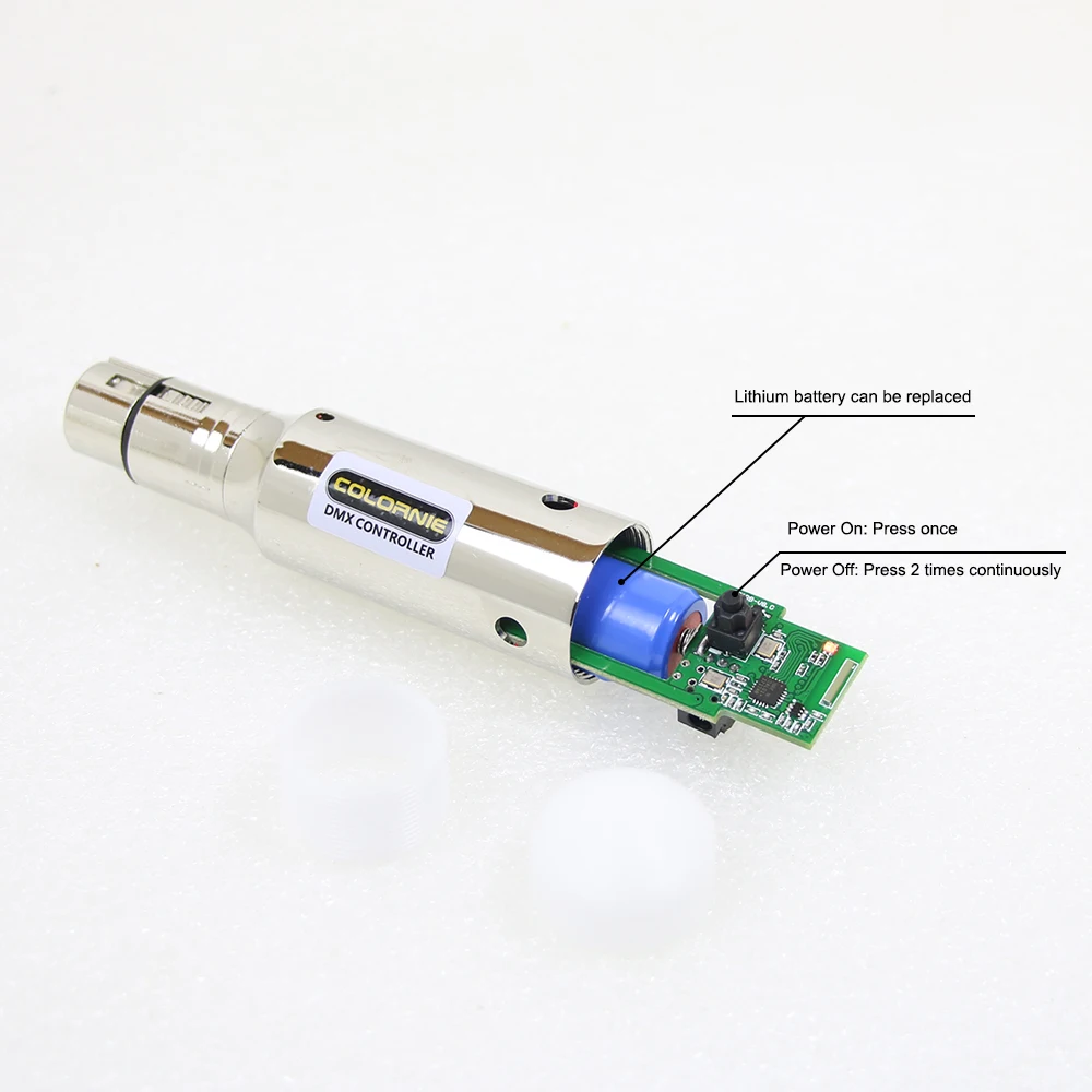 2022 перезаряжаемый приемник с батареей внутри 2 4G ISM DMX512 беспроводной XLR для