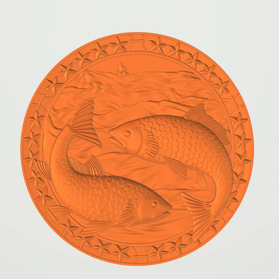 Зодиак Водолей Знак рельеф STL формат ЧПУ резьба Aspire ArtCAM Type3 дизайн 3D файл|Запчасти