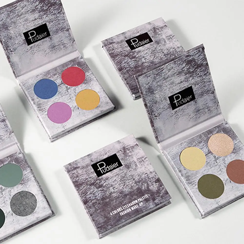 Новинка 4 цвета блестящая Мерцающая палитра теней для век стойкий