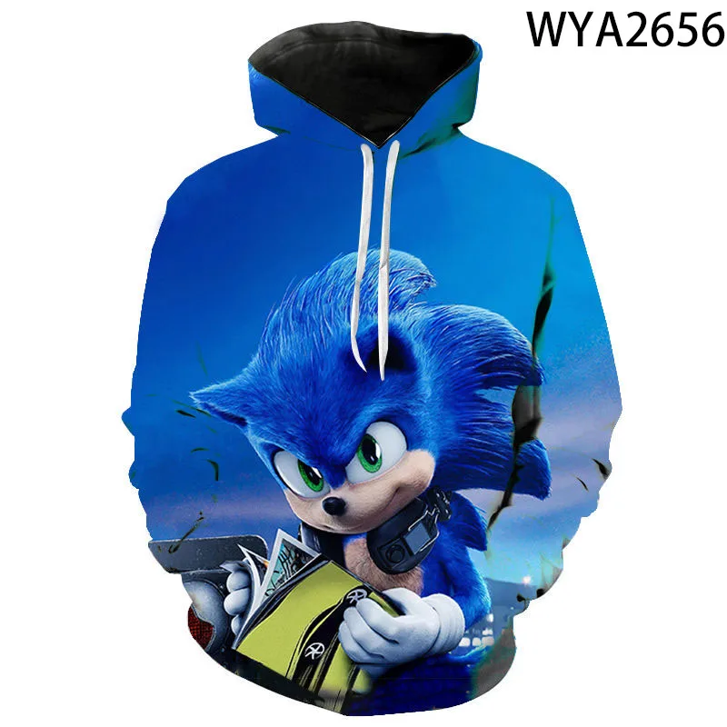 

2021 Streetwear Men Women Children Cartoon Anime Hedgehog Casual Sweatshirts 3D Print Boy Girl Kids Hoodies Pullover Cool Tops