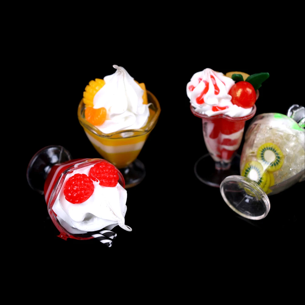 

1pc Cute Drink Ice Cream Cups Set Model Pretend Play Mini Food Fit Play House Toy Doll Accessories Dollhouse Miniature