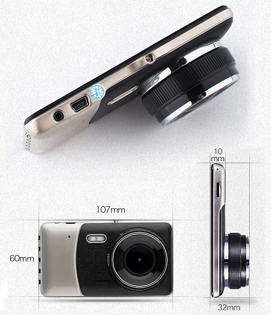 E-ACE B07 FHD 1080P Dashcam 4,0 дюймов ips Автомобильный видеорегистратор двойной объектив видео рекордер с камерой заднего вида ночного видения авто Регистратор