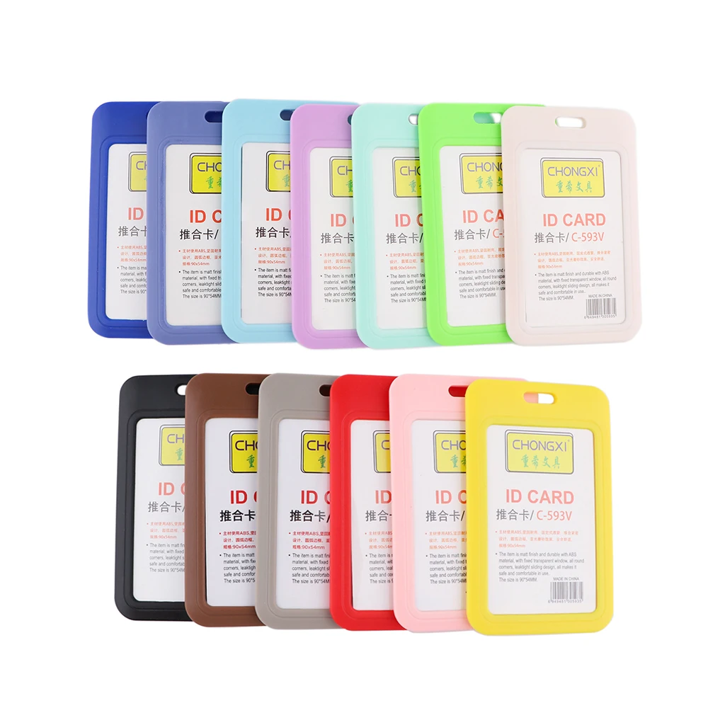 

ER1096 Candy Colors Personality Card Holder ID Holder Bus Card Holder Staff Card For Students Office Stationery Supply