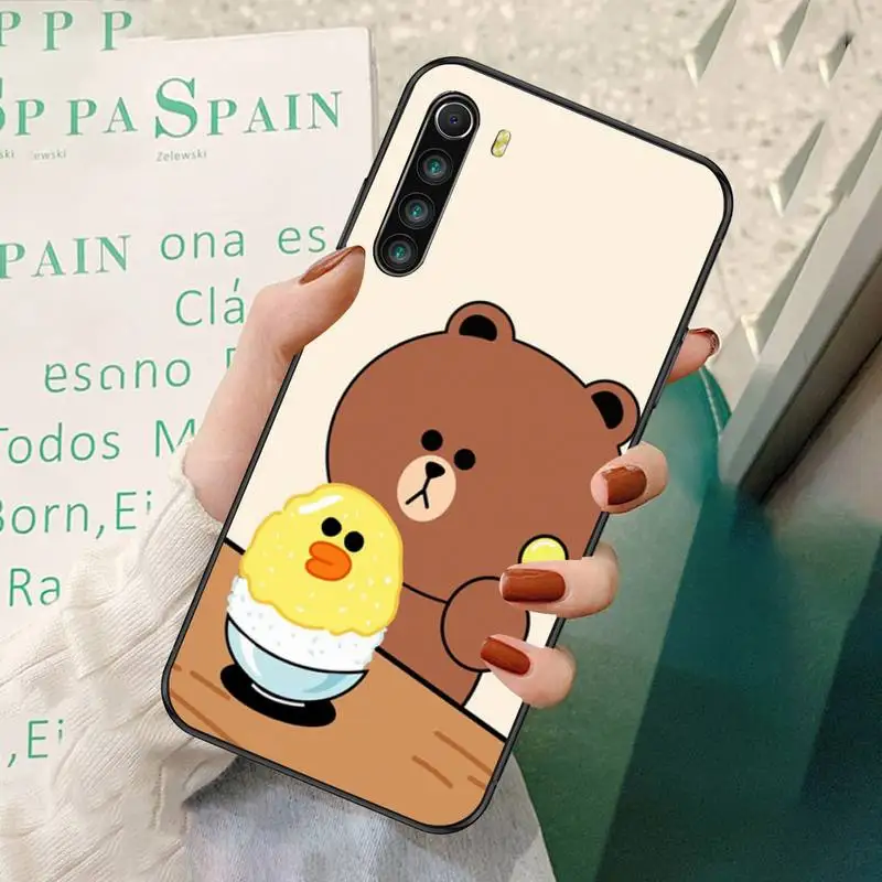 

LJHYDFCNB Cartoon Bear Phone Case For Redmi 7 8 9 A K20 30 Pro Note 8 9 Pro 9s