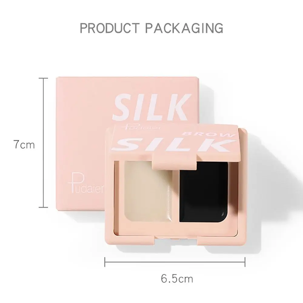 

Pudaier Two-Color Eyebrow Enhancer Eyebrow Cream Waterproof Sweatproof Solid Shape Eyebrow Styling Eyes Enhancer Makeup Cosmetic