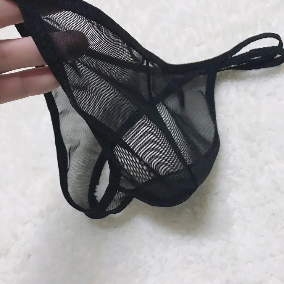 3 шт. мужские Трусы-стринги прозрачное сексуальное нижнее белье |