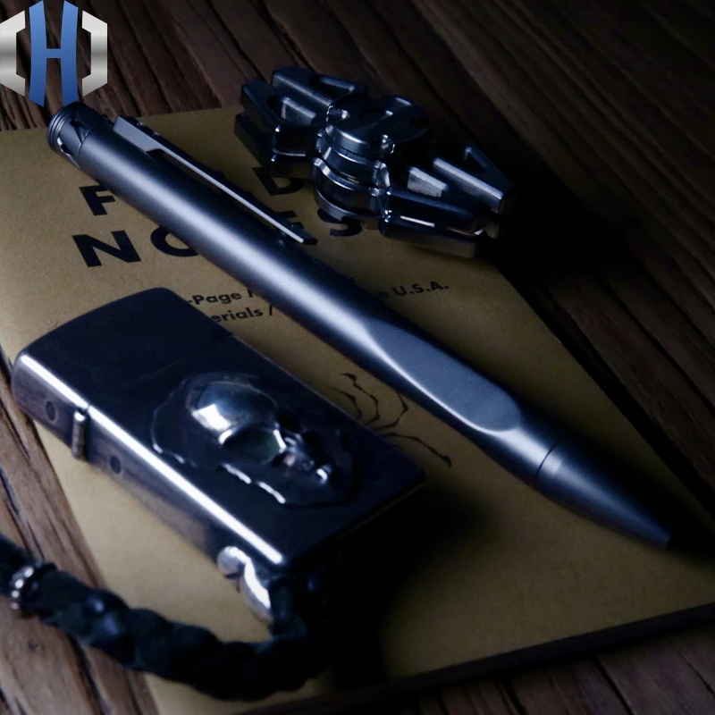 Титановая тактическая ручка TC21 из титанового сплава с титановым карабином EDC