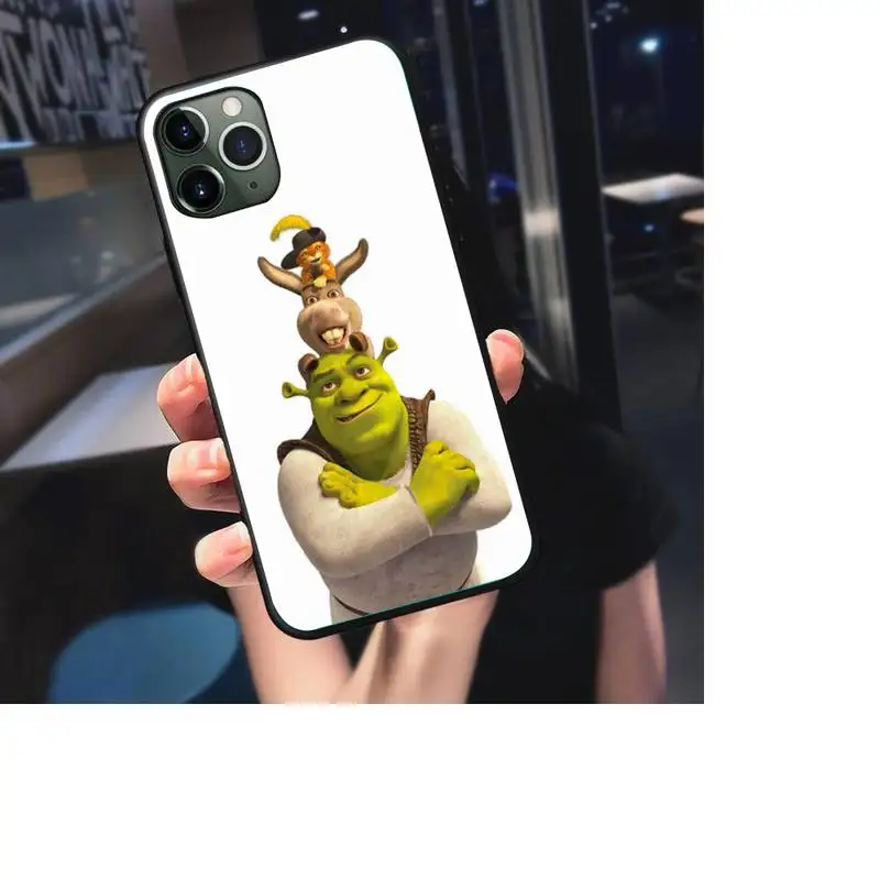 

Cartoon Moive Shrek Coon Phone Case For iphone 7 8 plus x xr xs 11 12 mini pro max Black nax fundas cover