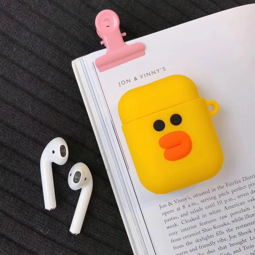 Чехол для airpods, милый мультяшный защитный чехол для airpods, беспроводной чехол для наушников air pods 2, силиконовый чехол для наушников, fundas