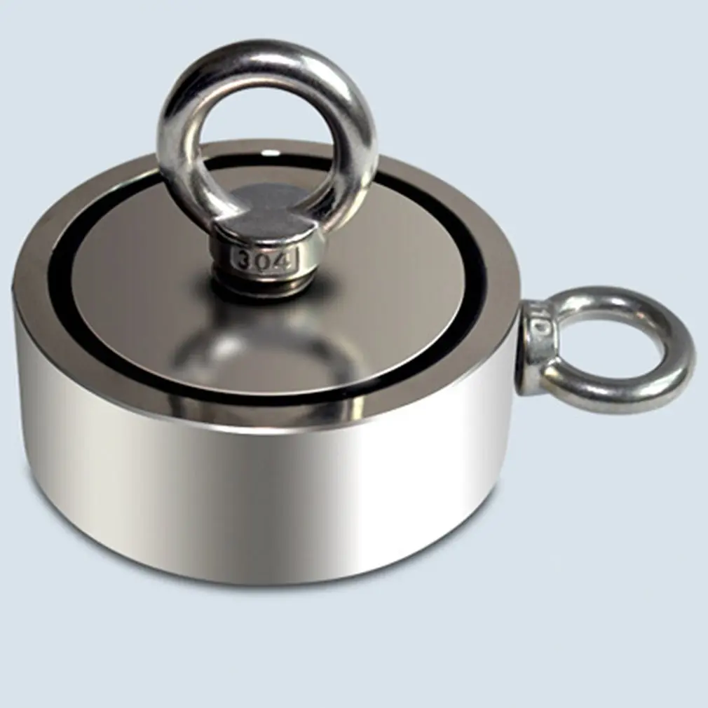 Сильный неодимовый магнит двухсторонний поисковый магнитный крючок супер