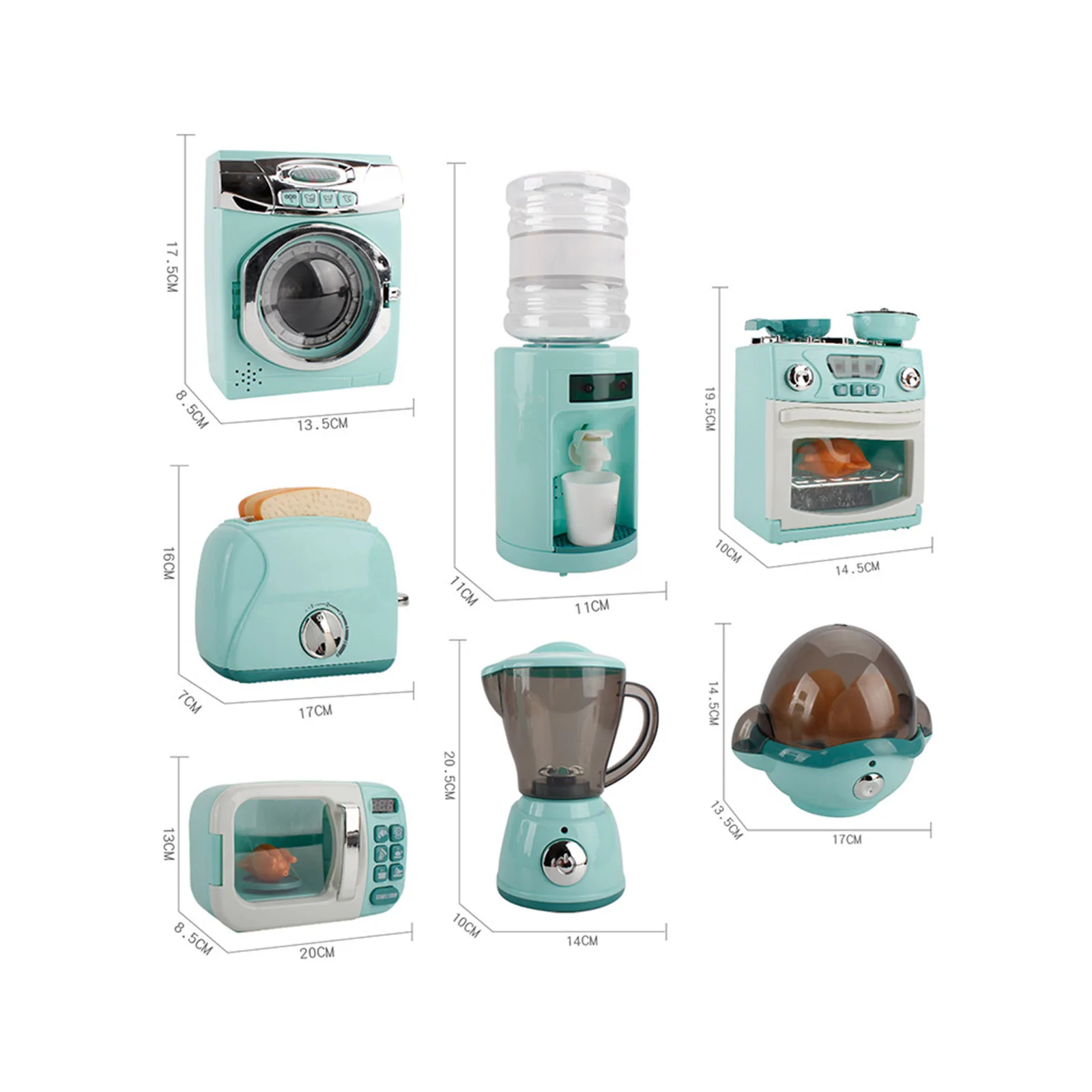 

Children Kitchen Toy Simulation Washing Machine Bread Maker Oven Microwave Girls Play House Role Play Interactive Toys Kids Gift