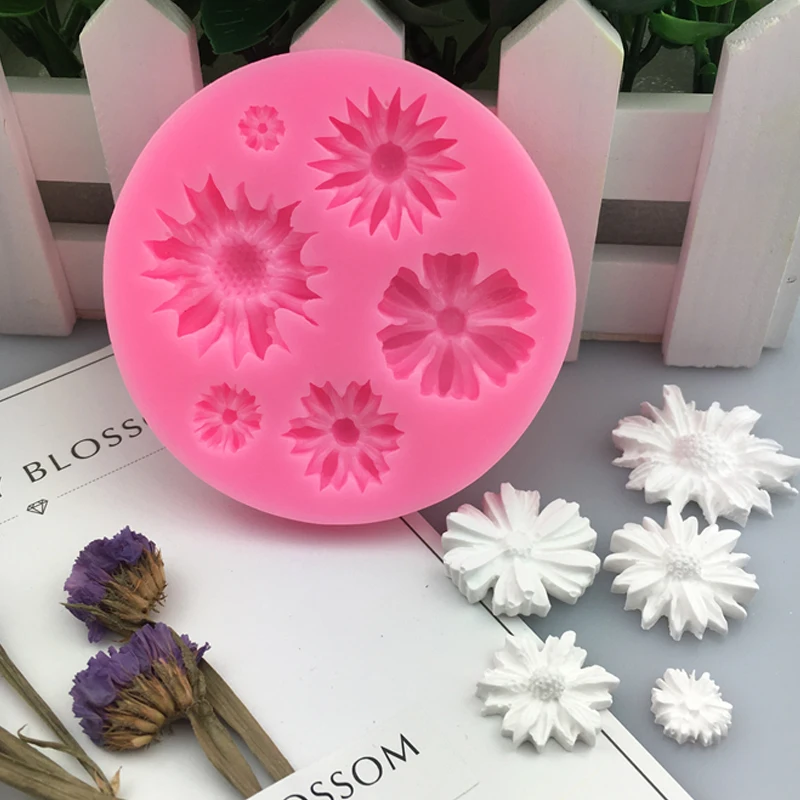 

3D Flower Silicone Molds Fondant Chocolate Craft Cake Candy Sugarcraft Ice Pastry Baking Tool Mould chocolate mold