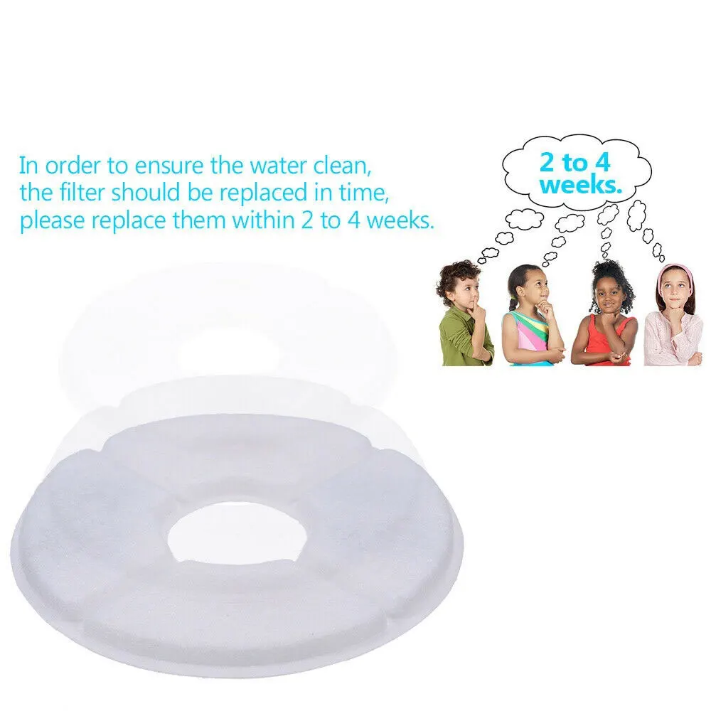 

10pcs Replaced Activated Carbon Filter For Cat Water Drinking Fountain Replacement Filters Flower Round Fountain Dispenser