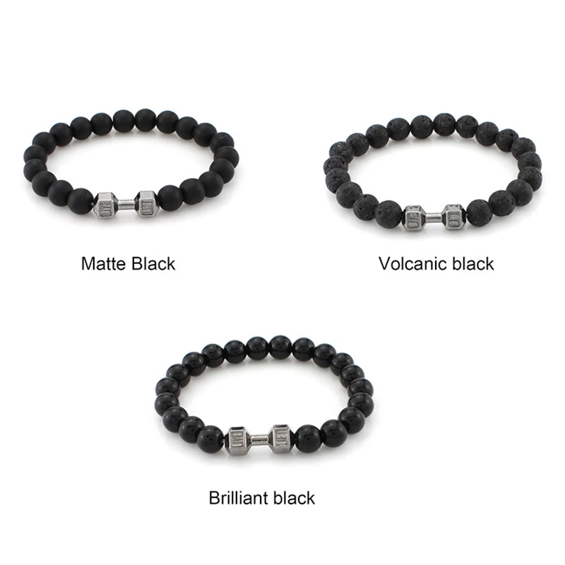 Мужской браслет Mcllroy черные матовые бусины браслеты для женщин и мужчин