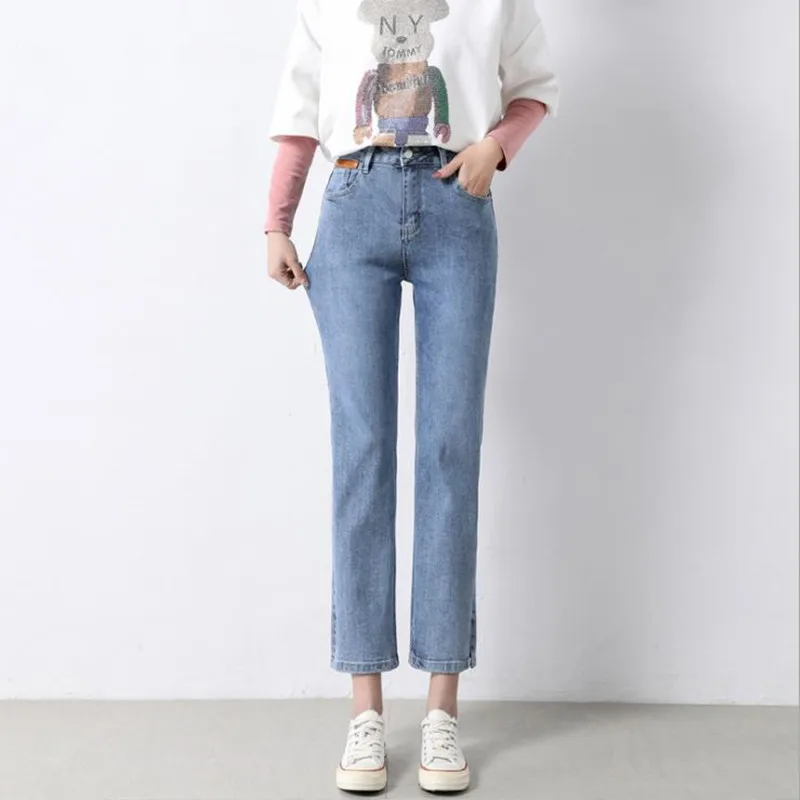 

Spring and autumn new jeans women's 8 / 9 stretch denim pants