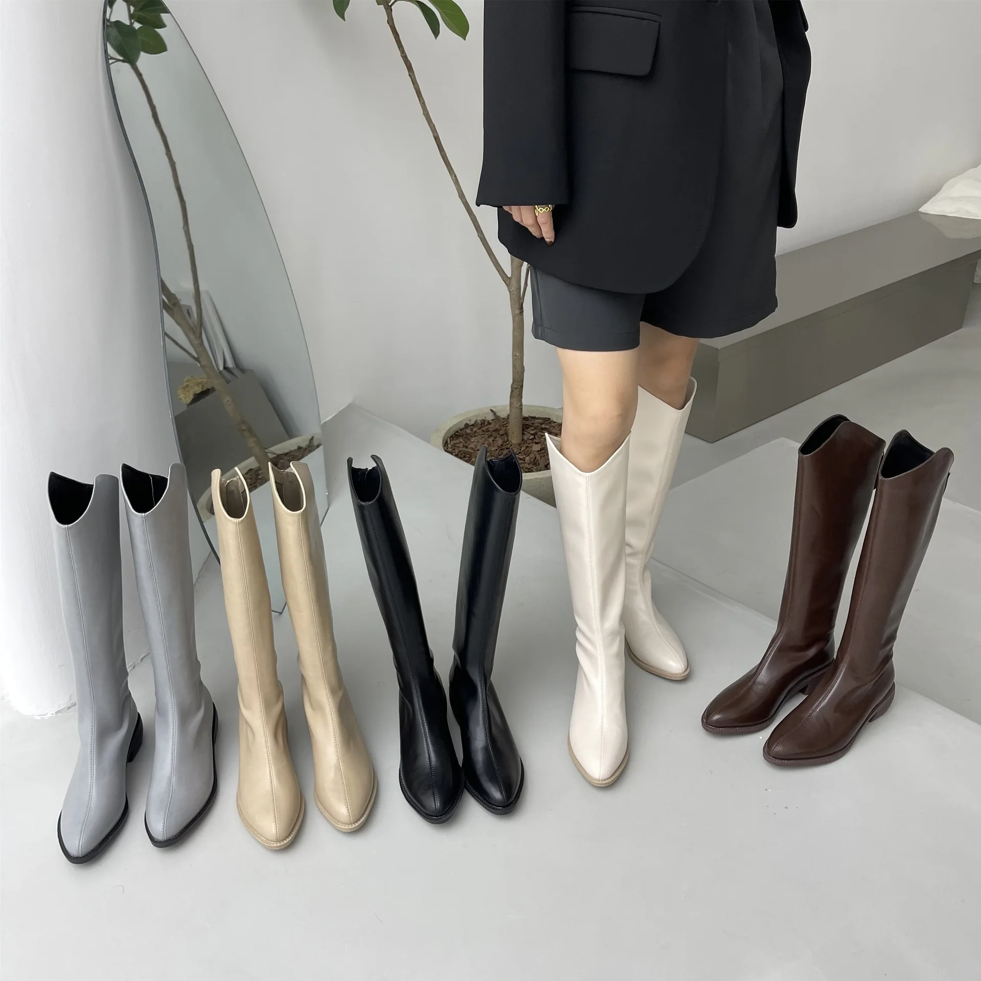 

Женские резиновые сапоги, сапоги, привлекательные сапоги до бедра на высоком каблуке, высокие ковбойские сапоги на молнии, 2021, женские сапог...