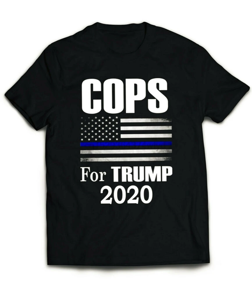 Копы для Трампа 2020 синяя линия болельщиков полиции флaг сшa yзкиe футболка S 4XL|Мужские футболки| |
