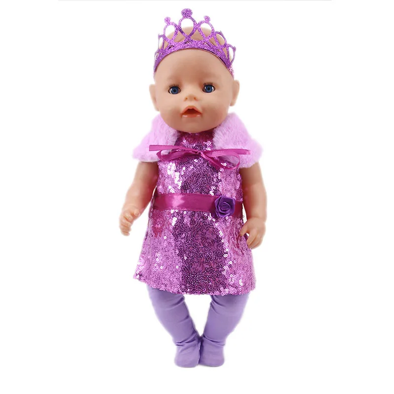 LUCKDOLL блестящий набор из 4 предметов с короной 18 дюймов американский 43 см