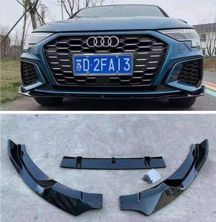 

АБС-пластик, углеродное волокно, передний бампер, спойлер, разветвители для губ, Обложка для нового Audi A3 S3 SLINE 2021 2022