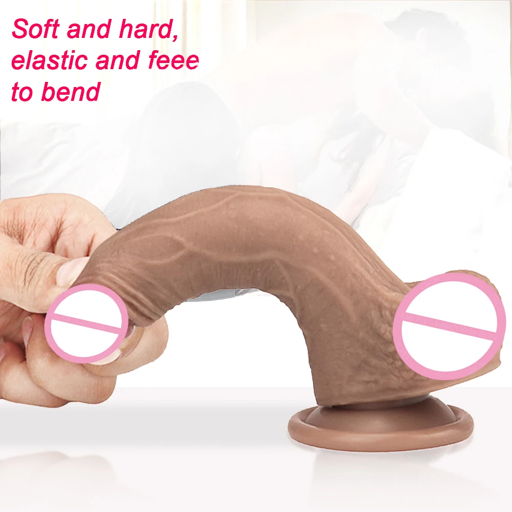 GaGu 7 дюймов реалистичный фаллоимитатор игрушки для взрослых мягкие страпон