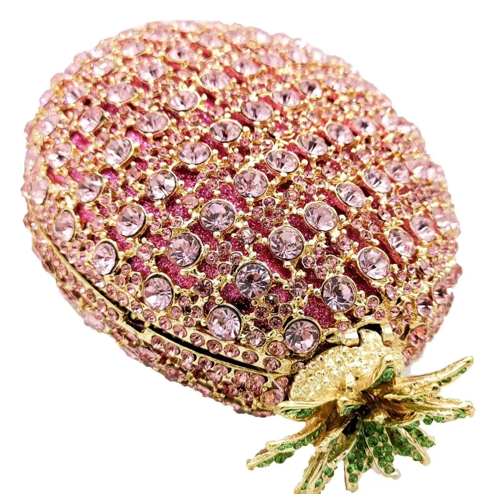 Boutique De FGG розовые ананасы женские бриллиантовые сумочки Minaudiere вечерние