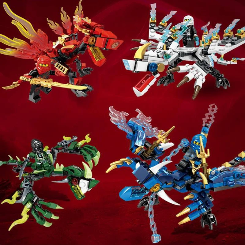 Новые Строительные блоки ниндзя Thunder Swordsman Dragon совместимые детали серии Lepining ninjagoo