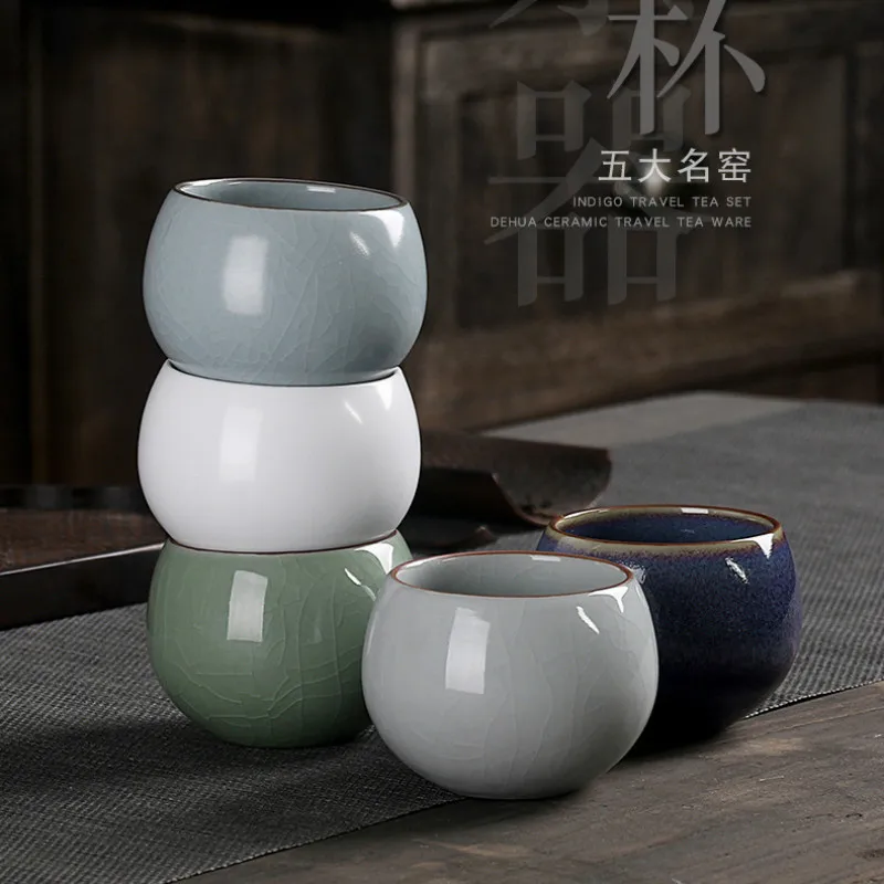 Керамическая чайная чашка китайская с 5 знаменитыми печеньями 120 мл