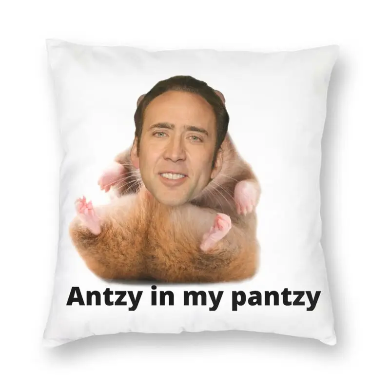 Яркие муравьи в моих брюках Николас Кейдж хомяк квадратная подушка украшение для