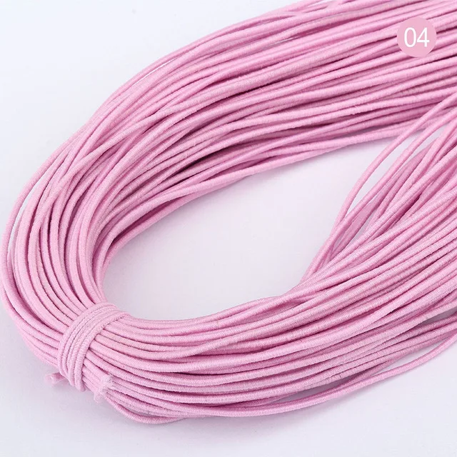 pink 8meters Высокоэластичная 1 мм цветная круглая резинка круглая эластичная канатная Резиновая лента эластичная линия DIY Швейные аксессуары 8 м/лот - Цвет: pink 8meters