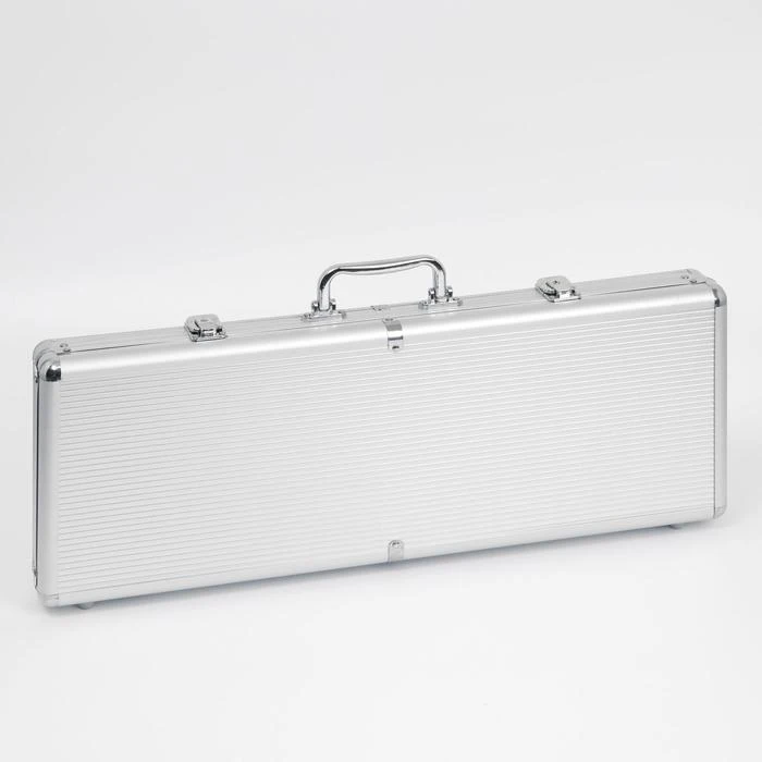 Покер в металлическом кейсе (карты 2 колоды фишки 500 шт 5 кубиков) 20.5х56 см | Спорт и