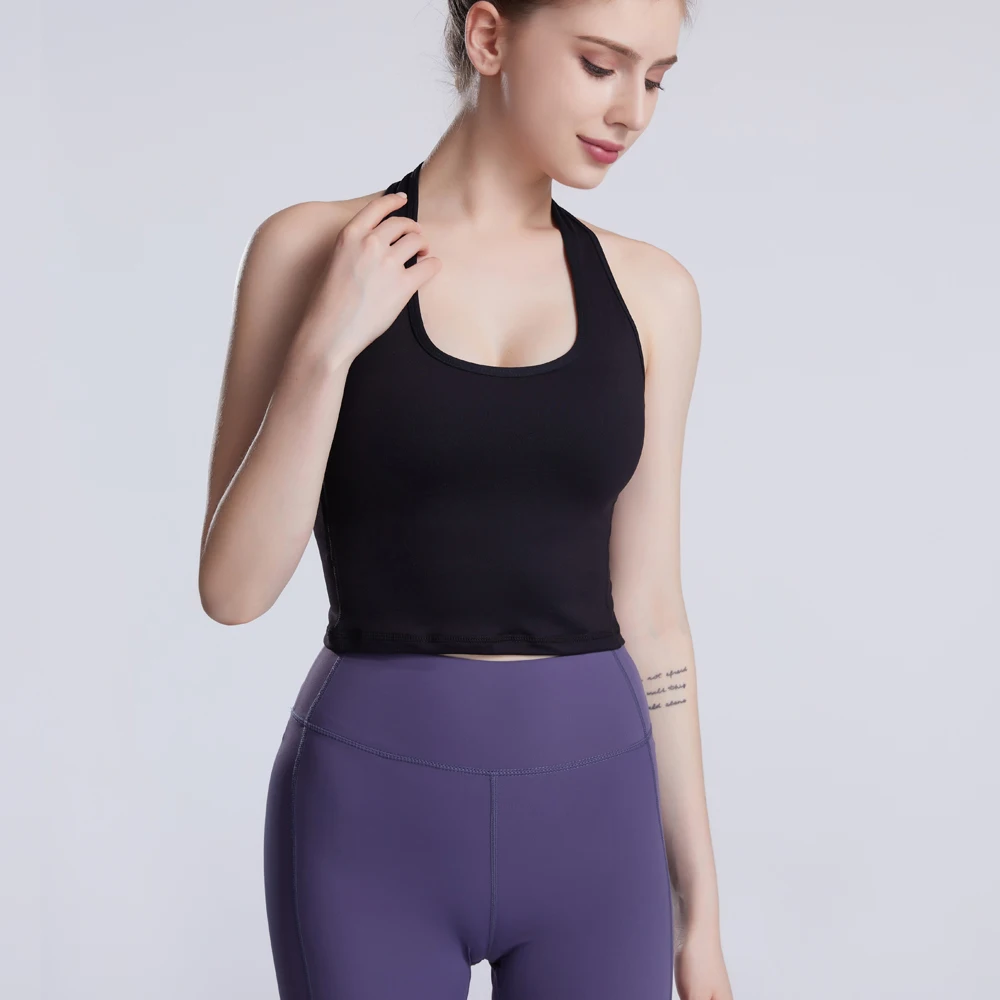 Топы Для Йоги Moonglade жилет для йоги Женская подвесная Шейная Красивая нагрудная