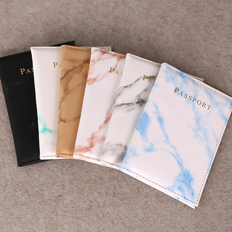 Мраморный узор Женский дорожный кошелек держатель для кредитных карт Обложка
