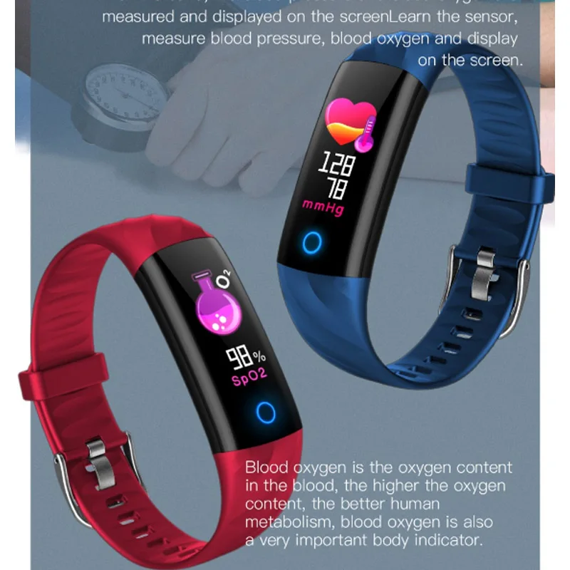 

S5 Sports Waterproof Smart Watch Women Smart Bracelet Band Bluetooth Heart Rate Monitor Fitness Tracker Bracelet Metal Case