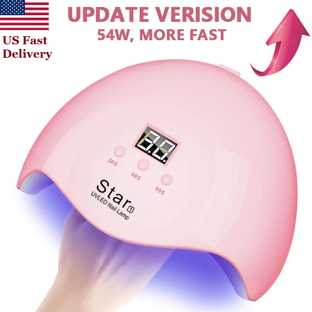 

USA 54W Nail Dryer 18 LED UV Light Lamp for Acrylic Gel Nails Polish Remover Machine Nail Lamp Auto Sensor Manicure Nail Tools