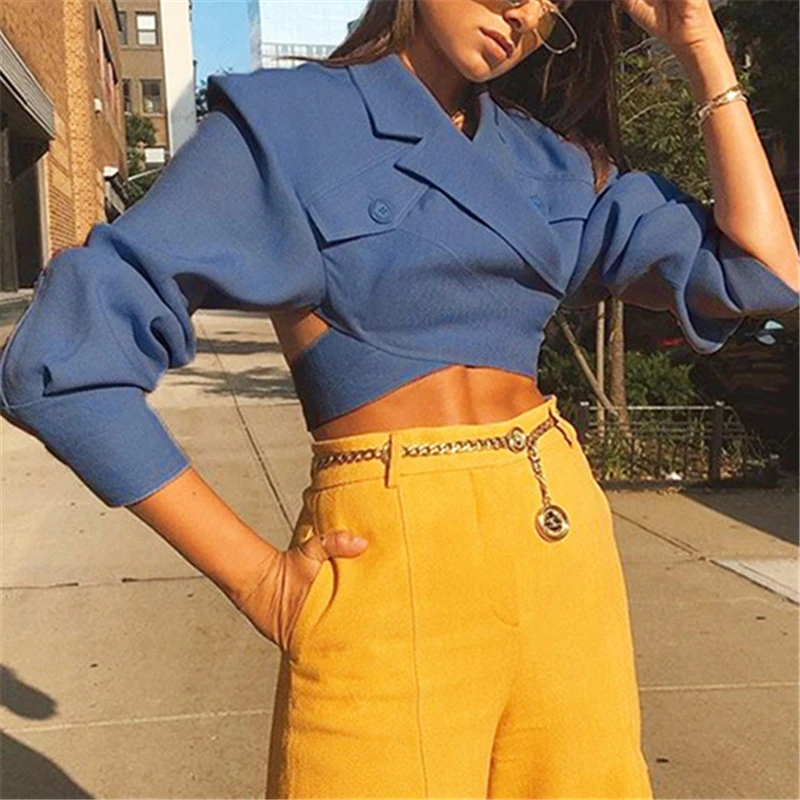 Женские топы и блузки 2019 с открытой спиной уличная одежда блузка длинным рукавом