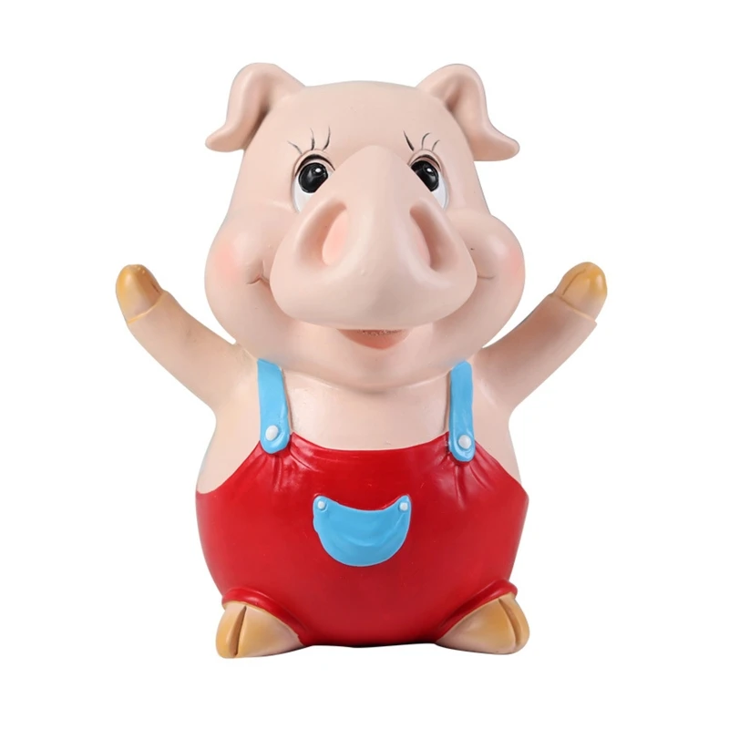 

Фигурки милой свиньи, подставка для очков, статуи животных из смолы, подставка для очков, настольное украшение, украшение для дома